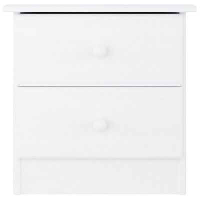 vidaXL Noptieră ALTA, alb, 41x35x41 cm, lemn masiv de pin