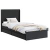 vidaXL Cadru de pat cu depozitare și tăblie Negru 100 x 200 cm