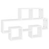 vidaXL Raft de perete &icirc;n formă de mașină alb 82x15x51cm lemn prelucrat