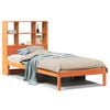 vidaXL Pat bibliotecă fără saltea maro ceruit 75x190 cm lemn masiv pin