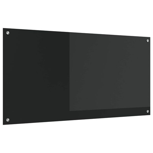 vidaXL Spate de bucătărie Negru 120 x 60 cm sticlă securizată