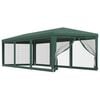 vidaXL Cort de petrecere cu 8 pereți din plasă, verde, 3x9 m, HDPE