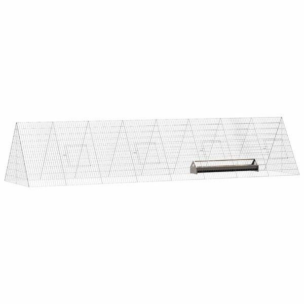 vidaXL Cușcă pentru pui Argintiu 430 x 100 x 85 cm Oțel Galvanizat