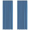 vidaXL Perdele Voile cu buzunare pentru bare 2 buc Albastru regal