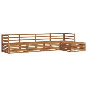 vidaXL Set de canapele de exterior 5 pcs natural Lemn Solid de Acacia
