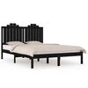 vidaXL Cadru de pat King Size, negru, 150x200 cm, lemn masiv de pin