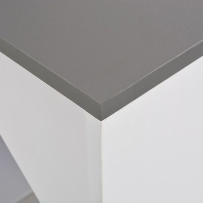 vidaXL Masă de bar cu dulap, alb, 115 x 59 x 200 cm