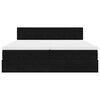 vidaXL Cadru de pat otoman cu saltele, catifea neagră 160x200cm