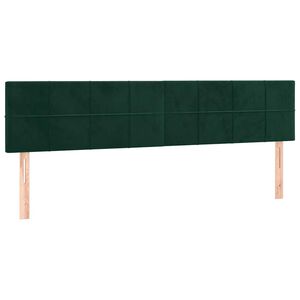 vidaXL Tăblii de pat, verde &icirc;nchis, 200x5x78/88 cm, catifea