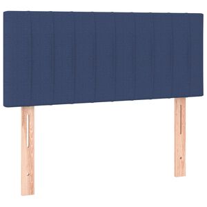 vidaXL Tăblie de pat, albastru, 100x5x78/88 cm, textil