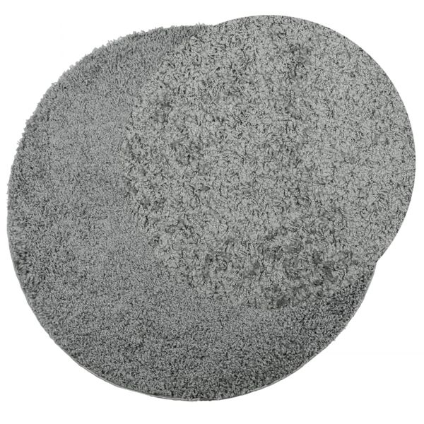 vidaXL Covor pufos "PAMPLONA" cu fire &icirc;nalte, verde modern, &Oslash; 80 cm