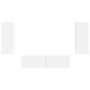 vidaXL Set comodă TV Pe perete 2 pcs Alb Lemn compozit