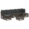 vidaXL Set de canapele pentru grădină 8 pcs Gri poliratan