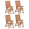 vidaXL Scaune pliabile rabatabile 4 buc 56x72x107 cm lemn masiv de salc&acirc;m