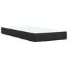 vidaXL Pat box spring cu saltea, negru, 90x190 cm, catifea