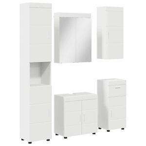 vidaXL Set de mobilier pentru baie TULUM 5 pcs Alb 60 x 34 x 63 cm