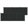 vidaXL Panou de Gardă 6 buc. 1055 x 186,5 cm WPC și Aluminiu Negru