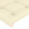 vidaXL Pat box spring cu saltea, crem, 90x200 cm, piele ecologică