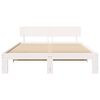 vidaXL Cadru de pat cu headboard Alb 140 x 200 cm Lemn de pin masiv