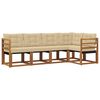 vidaXL Set de canapele de exterior 5 buc. Natural și Bej