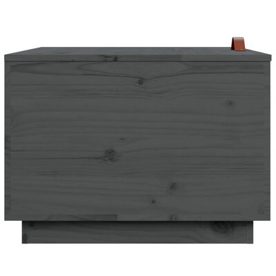 vidaXL Cutii de depozitare cu capace 3 buc., gri, lemn masiv de pin