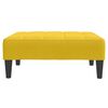 vidaXL Canapea extensibilă cu taburet, 2 locuri, galben, catifea