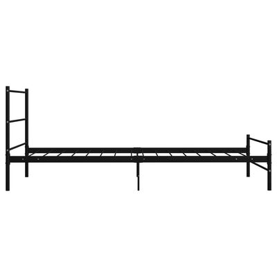 vidaXL Cadru de pat, negru, 100 x 200 cm, metal