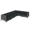 vidaXL Set de mobilier de grădină & perne 6 piese gri &icirc;nchis poliratan