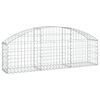 vidaXL Coș gabion arcuit, 150x30x40/60 cm, fier galvanizat