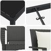 vidaXL Set de masă pentru grădină cu pernă 7 pcs Negru poliratan