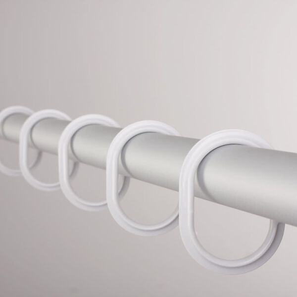 RIDDER Inele pentru perdea de duș, alb, 49301