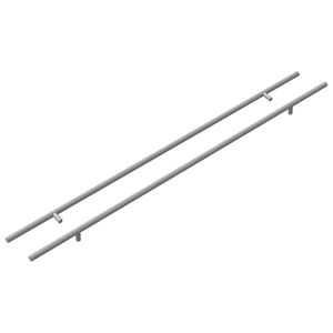 vidaXL M&acirc;ner pentru Dulap 2 buc. Argintiu 800 mm Oţel inoxidabil