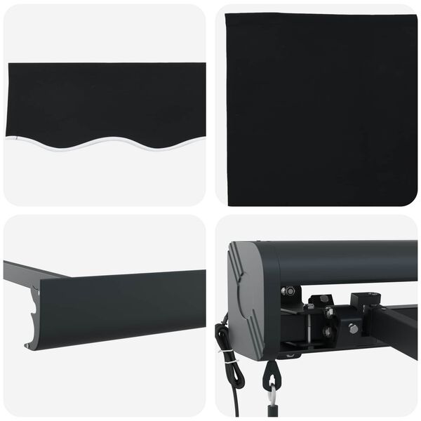 vidaXL Copertină Negru 400 x 300 x 165 cm Poliester și Aluminiu