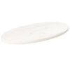 vidaXL Blat de masă, alb, 80x40x2,5 cm, lemn masiv de pin, oval