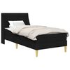 vidaXL Cadru de pat cu saltea cu headboard Negru 90 x 190 cm țesătură
