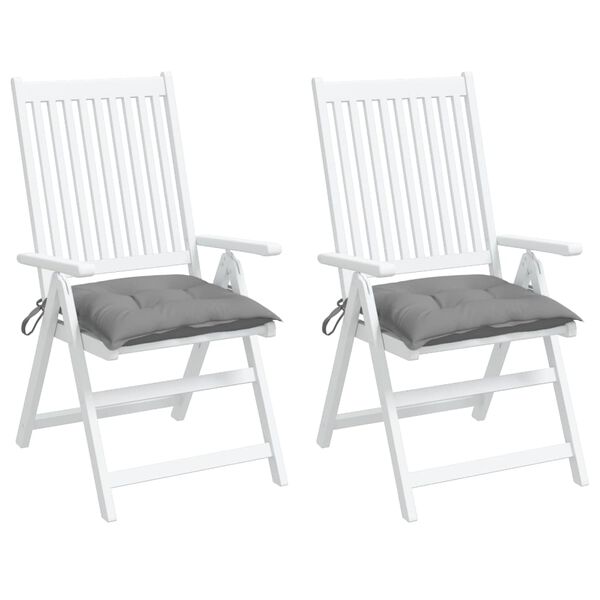 vidaXL Perne de scaun, 2 buc., gri, 50x50x7 cm, textil oxford