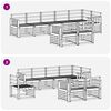 vidaXL Seturi de canapele 8 pcs natural Lemn Solid de Acacia