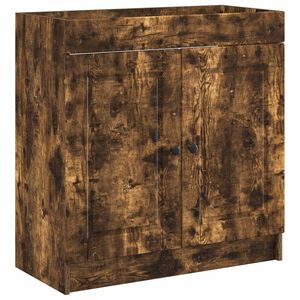 vidaXL Dulap de baie sub chiuvetă Stejar fumuriu 56 x 37,5 x 81 cm