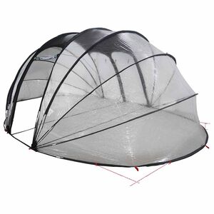 vidaXL Cort pentru piscină Transparent 538 x 440 x 204 cm PVC