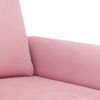 vidaXL Set canapea cu perne, 3 piese, roz, catifea