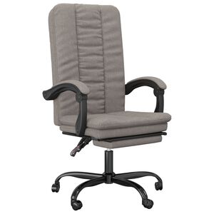 vidaXL Fotoliu de birou rabatabil, gri taupe, textil