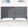 vidaXL Tăblie cap cu headboard Gri închis 160 cm Piele artificială