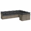 vidaXL Set canapele de grădină, 9 piese, cu perne, gri, poliratan