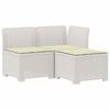 vidaXL Sofa de grădină cu 3 locuri, cu perne, aspect de rattan