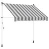 vidaXL Copertină retractabilă manuală Antracit și Alb 200 cm