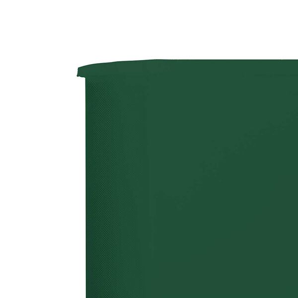 vidaXL Paravan anti-v&acirc;nt cu 6 panouri, verde, 800 x 80 cm, textil