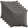 vidaXL Husă pentru pernă 6 buc. HOUTEN Gri &icirc;nchis 45 x 45 cm cord