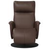 vidaXL Fotoliu rabatabil cu suport de picioare, maro, piele ecologică