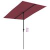 vidaXL Umbrelă de soare de exterior, stâlp aluminiu, bordo, 2x1,5 cm