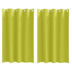 vidaXL Perdele Opaque cu Inel 2 buc. Verde 175 x 140 cm Poliester